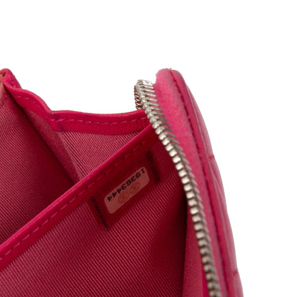 Chanel Pink Lambskin Classic Long Zipped Wallet
