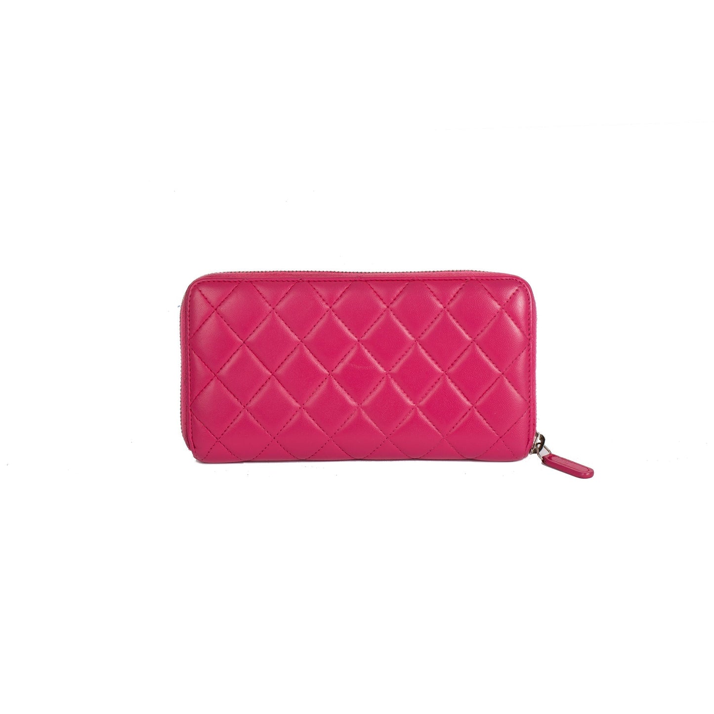 Chanel Pink Lambskin Classic Long Zipped Wallet