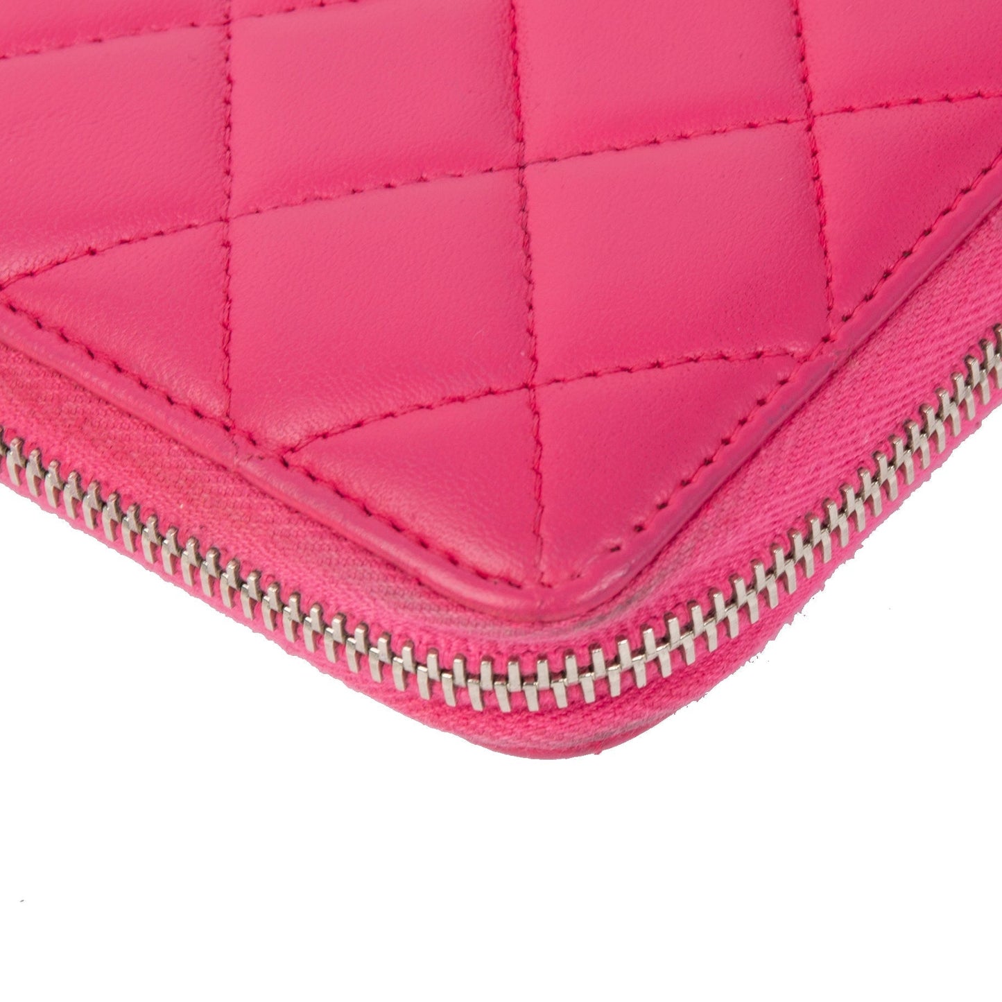 Chanel Pink Lambskin Classic Long Zipped Wallet