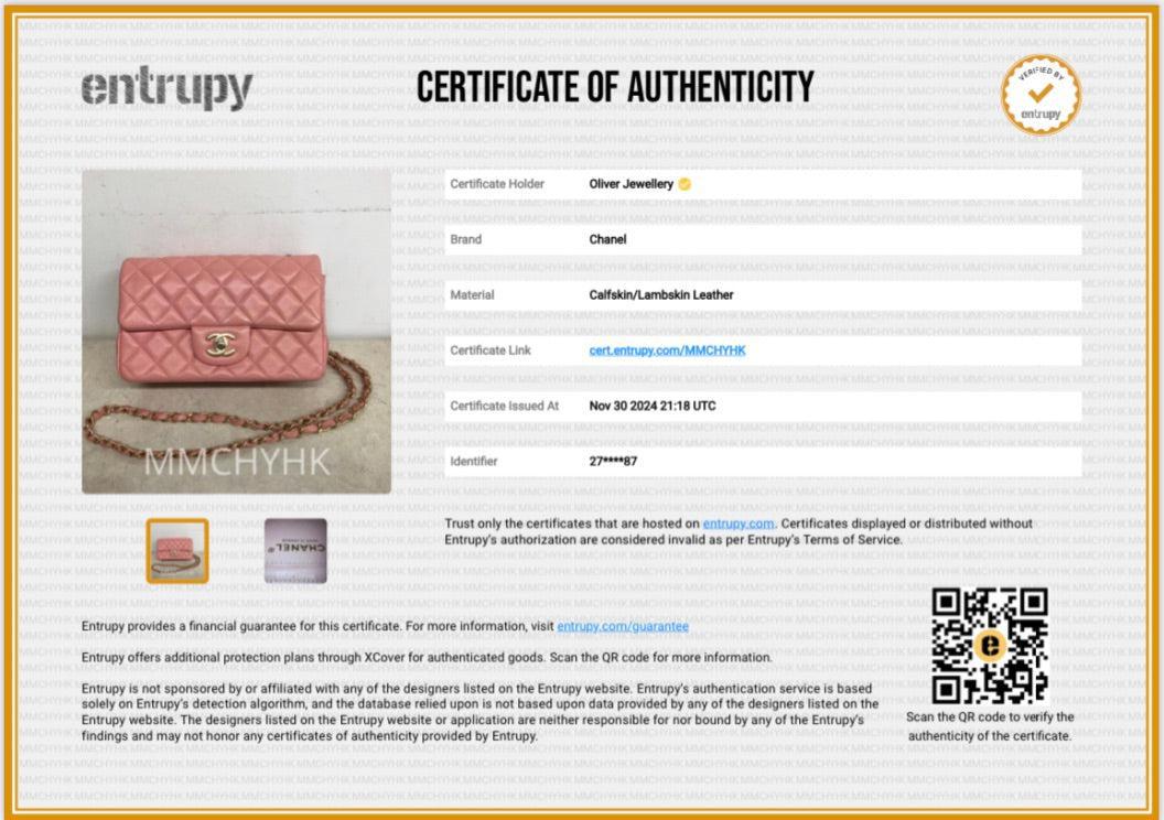 Chanel Pink Lambskin Leather Classic Mini Rectangular Flap Bag