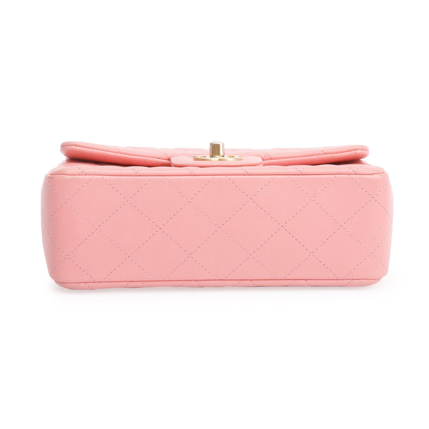 Chanel Pink Lambskin Leather Classic Mini Rectangular Flap Bag