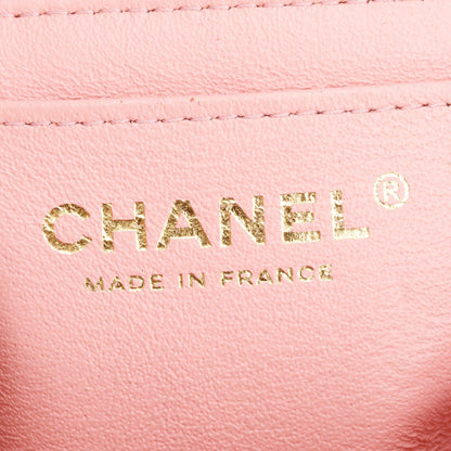 Chanel Pink Lambskin Leather Classic Mini Rectangular Flap Bag