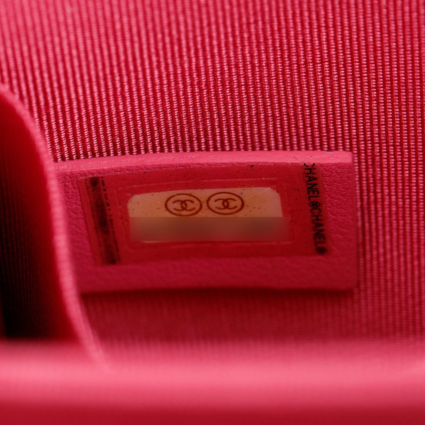 Chanel Pink Lambskin Leather North/South Boy Bag