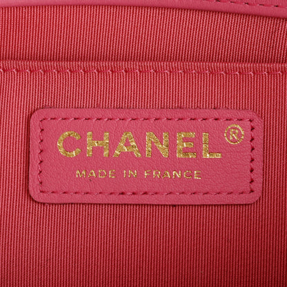 Chanel Pink Lambskin Medium Boy Bag