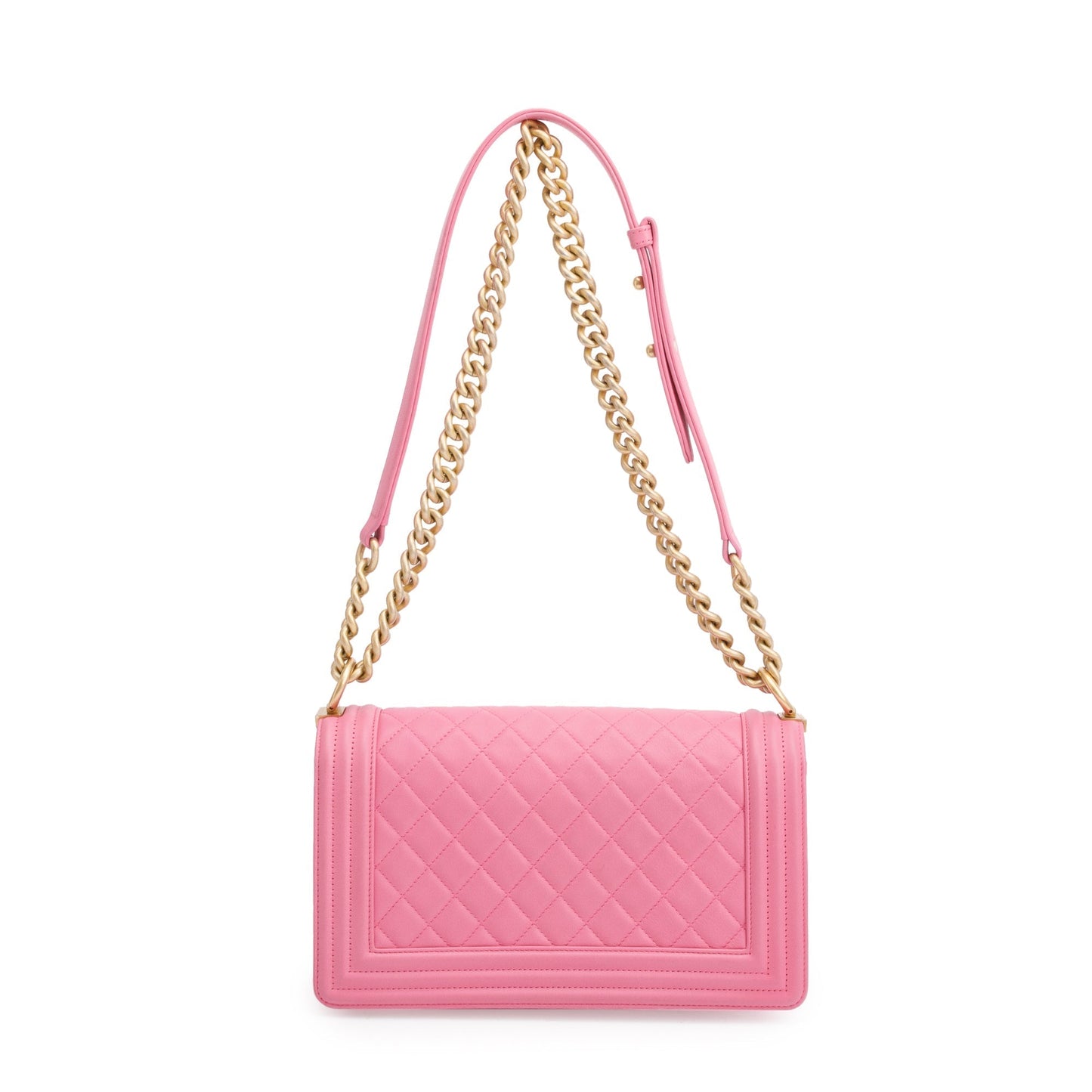 Chanel Pink Lambskin Medium Boy Bag