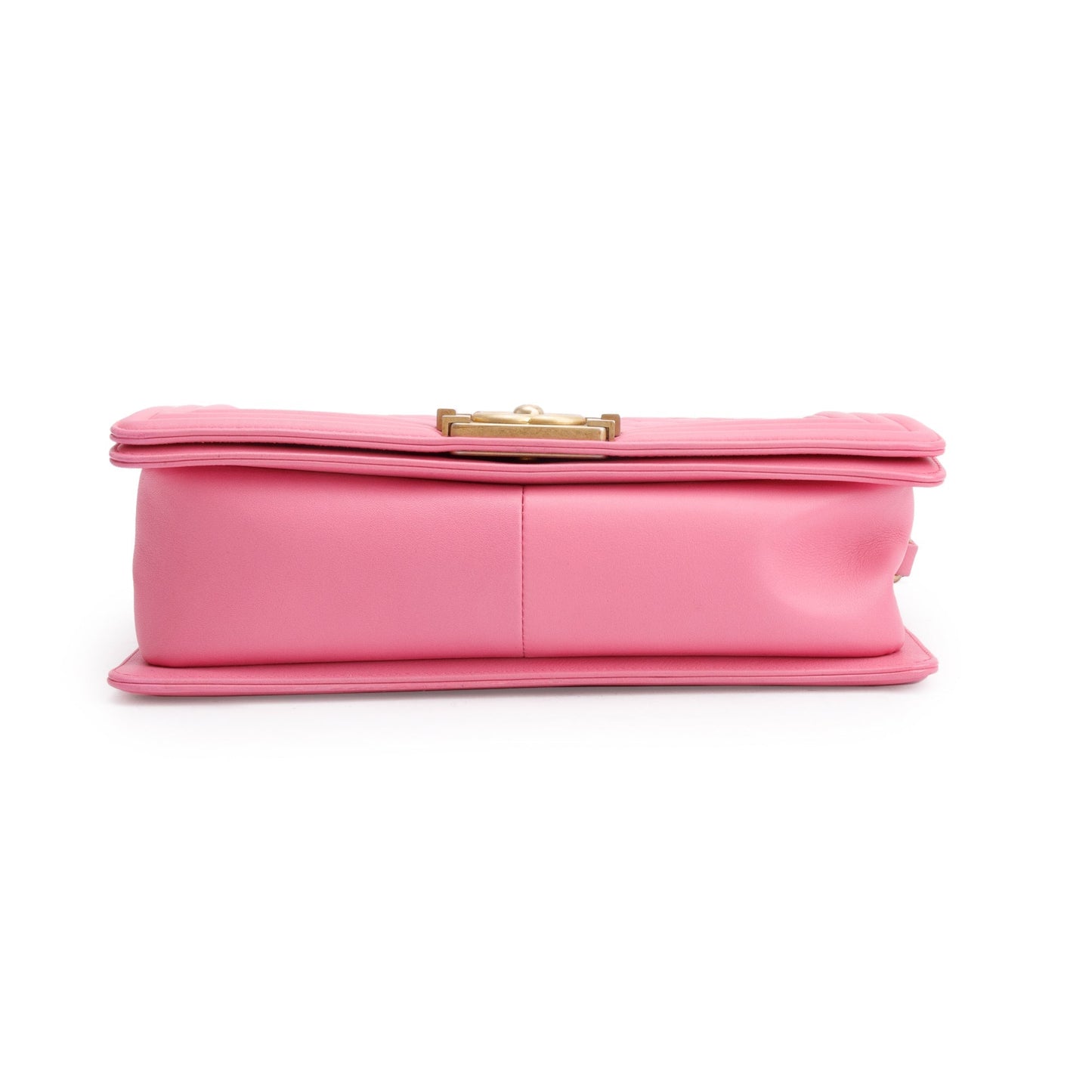 Chanel Pink Lambskin Medium Boy Bag