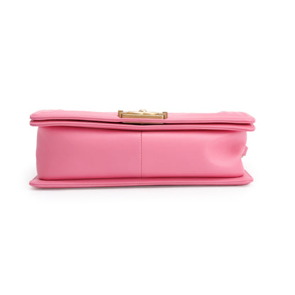 Chanel Pink Lambskin Medium Boy Bag