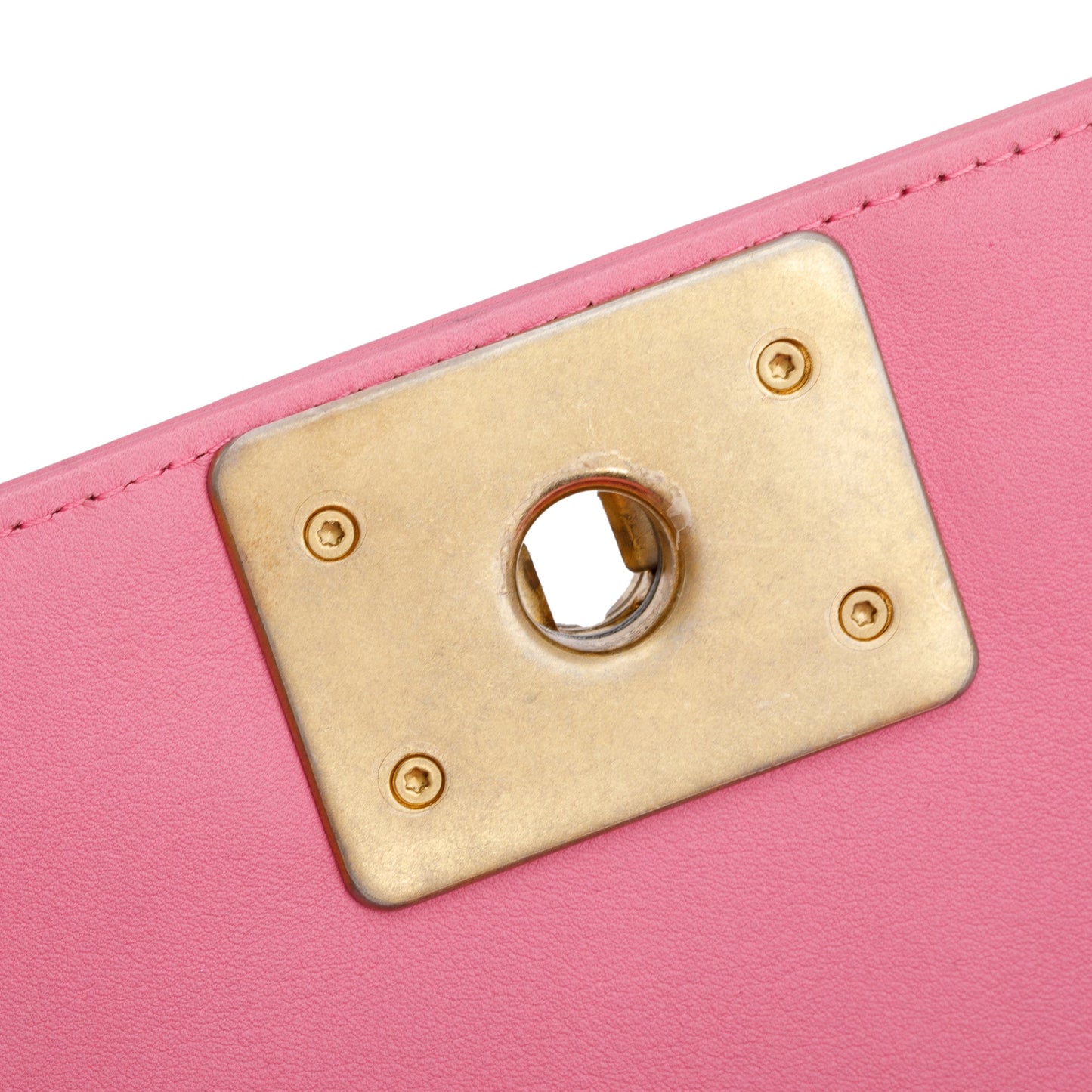 Chanel Pink Lambskin Medium Boy Bag