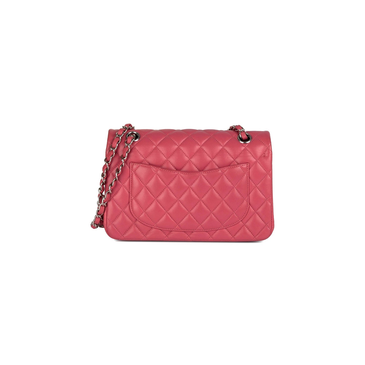 Chanel Pink Lambskin Small Classic Double Flap Bag