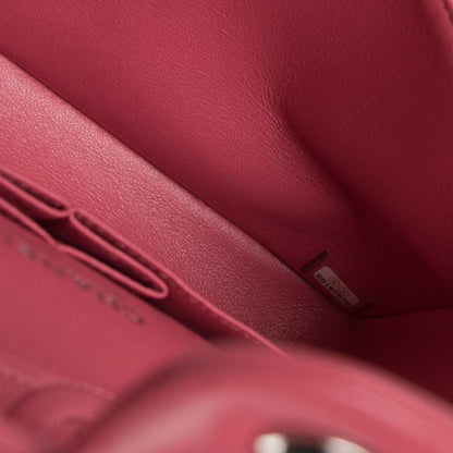 Chanel Pink Lambskin Small Classic Double Flap Bag