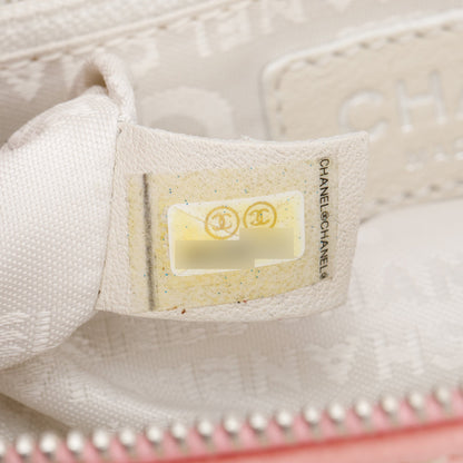 Chanel Pink Leather Neutral Crochette Small LAX Accordion Bag