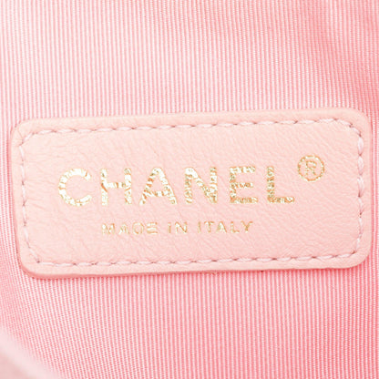Chanel Pink Patent Leather Transparent PVC Triple CC Logo Tote