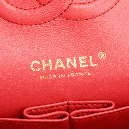 Chanel Pink Quilted Caviar Leather Classic Medium Double Flap Bag