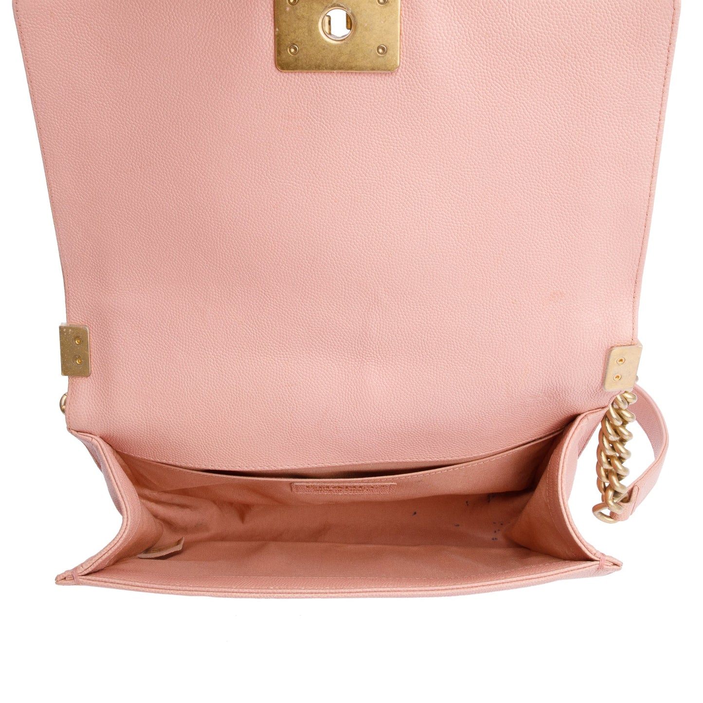 Chanel Pink Quilted Caviar Leather Medium Boy Bag