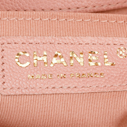 Chanel Pink Quilted Caviar Leather Medium Boy Bag