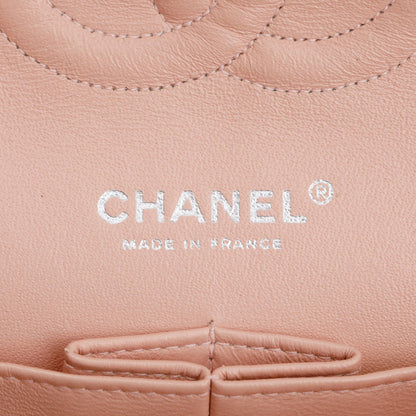 Chanel Pink Quilted Lambskin Classic Medium Double Flap Bag