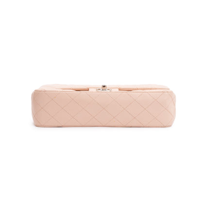 Chanel Pink Quilted Lambskin Classic Medium Double Flap Bag