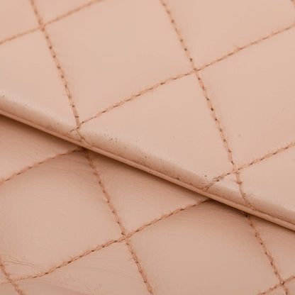 Chanel Pink Quilted Lambskin Classic Medium Double Flap Bag
