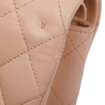 Chanel Pink Quilted Lambskin Classic Medium Double Flap Bag