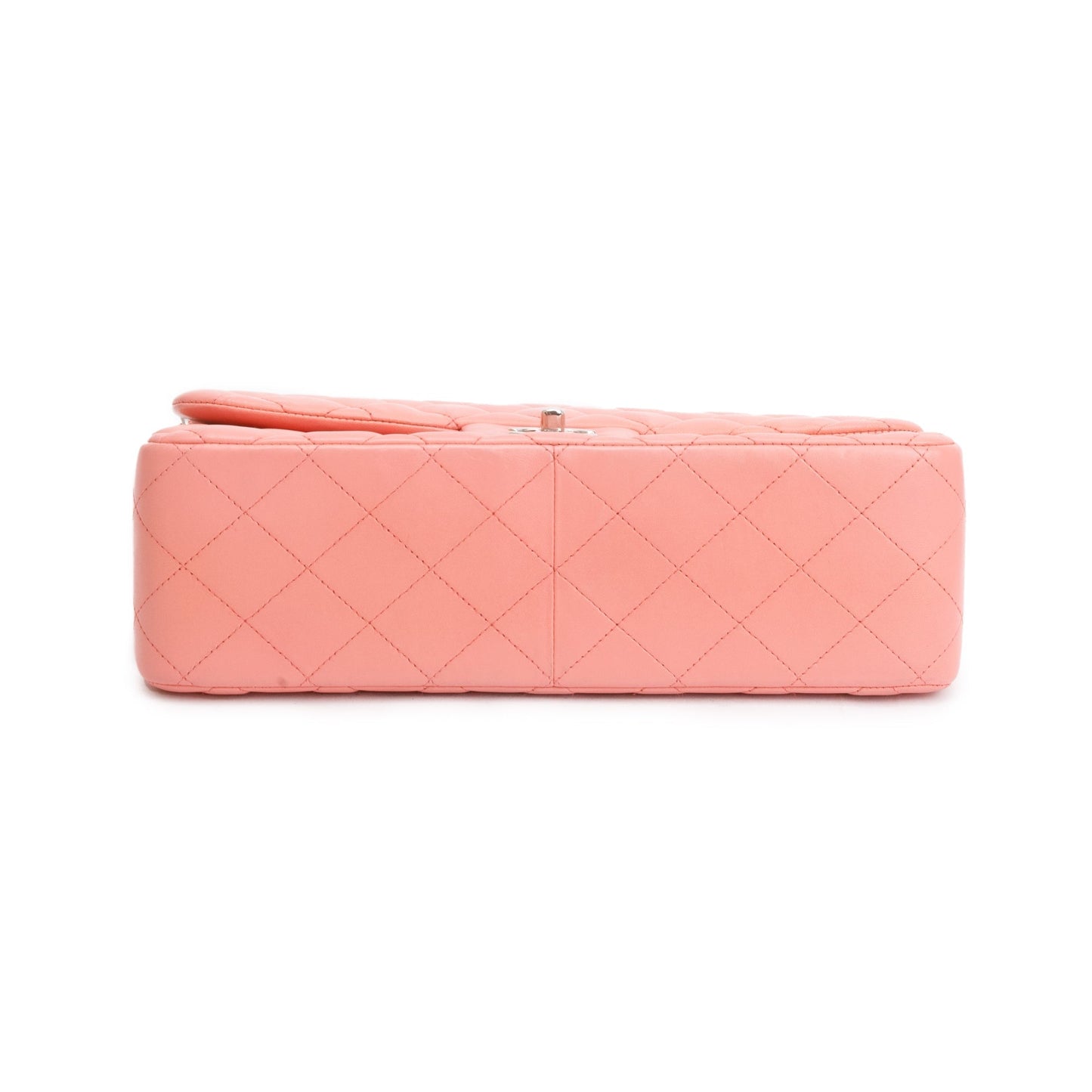 Chanel Pink Quilted Lambskin Leather Classic Jumbo Double Flap Bag