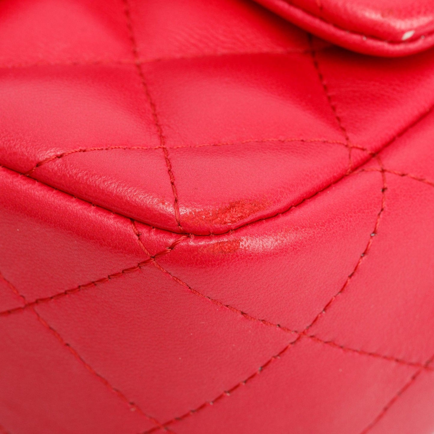Chanel Pink Quilted Lambskin Leather Classic Square Mini Flap Bag