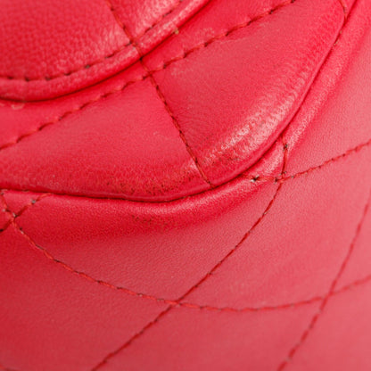 Chanel Pink Quilted Lambskin Leather Classic Square Mini Flap Bag