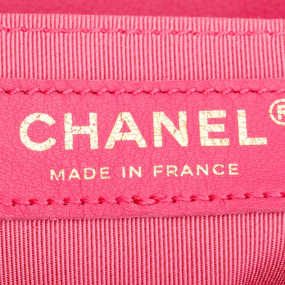 Chanel Pink Quilted Lambskin Leather Medium Boy Bag
