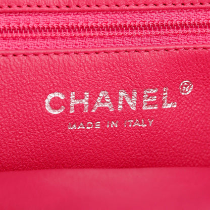 Chanel Pink Quilted Lambskin Leather Timeless Frame Clutch