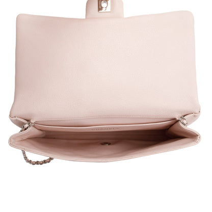 Chanel Pink Quilted Leather Clutch with Chain Flap