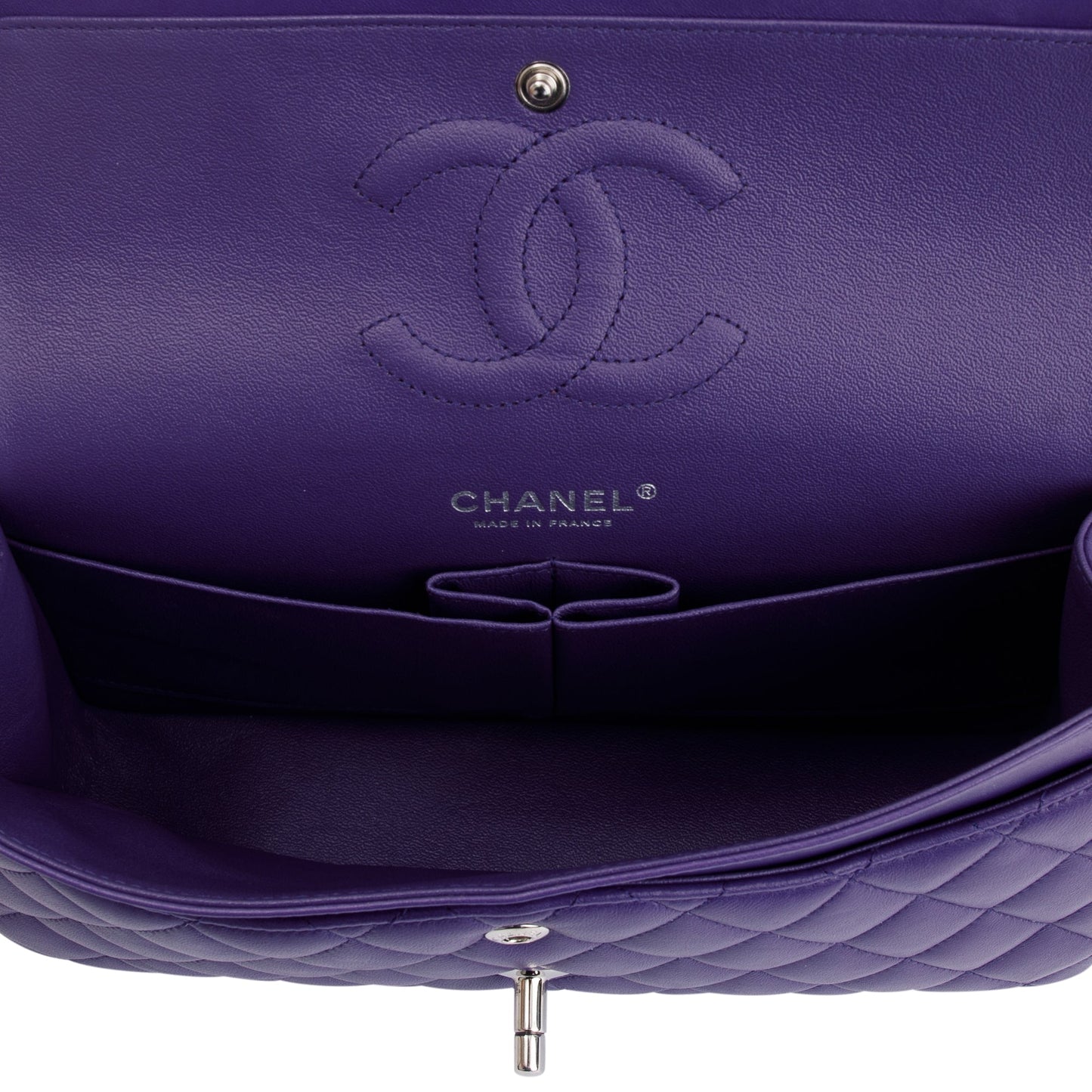 Chanel Purple Classic Medium Double Flap Bag