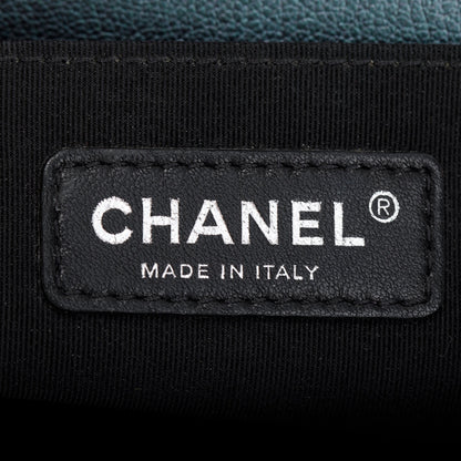 Chanel Purple Iridescent Quilted Calfskin Leather Medium Boy Bag