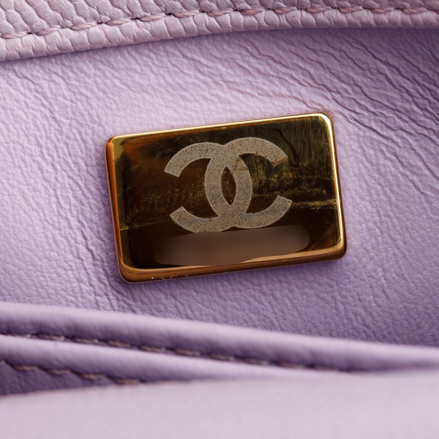 Chanel Purple Quilted Caviar Leather Mini Coco Top Handle Flap Bag
