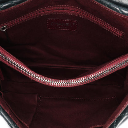Chanel Quilted Aged Calfskin Logo Accordion Flap