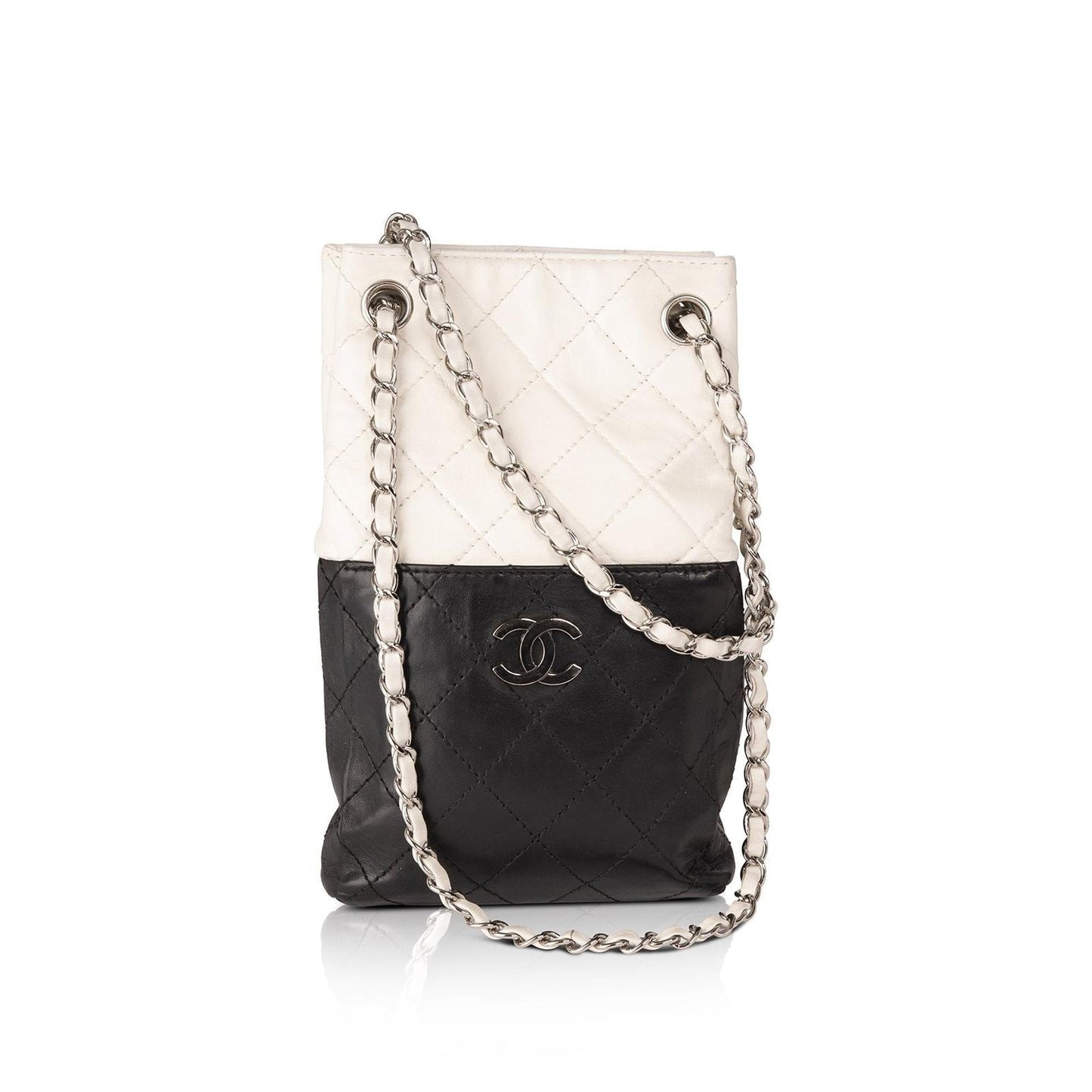 Chanel Quilted Bicolour Vertical Tote