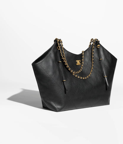 CHANEL QUILTED CALFSKIN LEATHER MAXI SHOPPING BAG