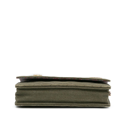 Chanel Quilted Canvas Coco Cuba Charms Wallet On Chain