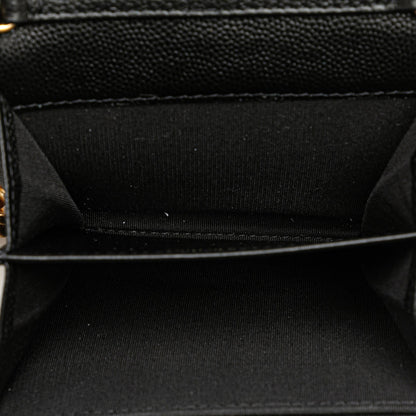 Chanel Quilted Caviar Boy Card Holder with Chain (SHG-VMUxwq)