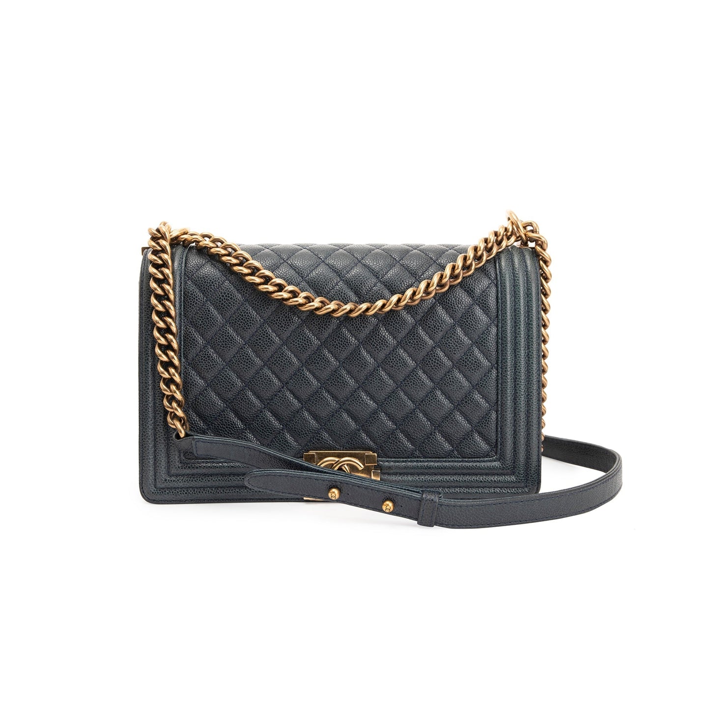 Chanel Quilted Caviar Large Boy Bag