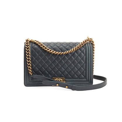 Chanel Quilted Caviar Large Boy Bag