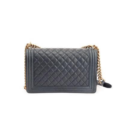 Chanel Quilted Caviar Large Boy Bag