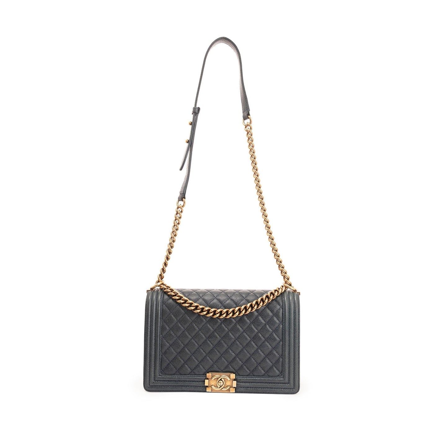 Chanel Quilted Caviar Large Boy Bag