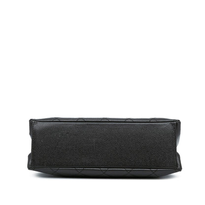 Chanel Quilted Caviar Wood Chain Shoulder Bag (SHG-mtEzPW)