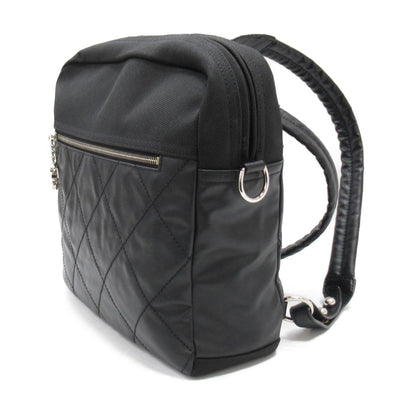 CHANEL PARIS BIARRITZ CC QUILTED COATED CANVAS BACKPACK