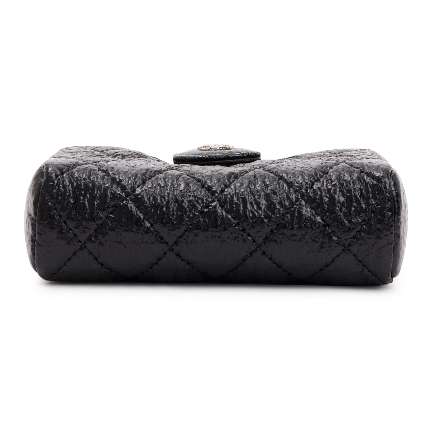 Chanel Quilted Crinkled Leather Phone Holder Clutch