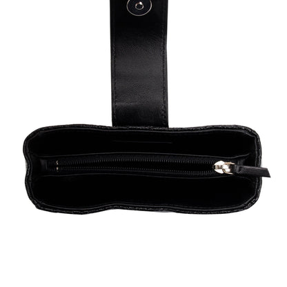 Chanel Quilted Crinkled Leather Phone Holder Clutch