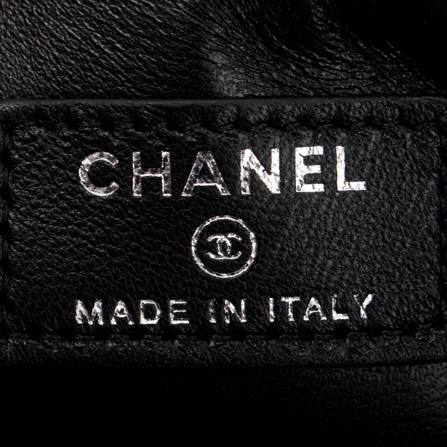 Chanel Quilted Crinkled Leather Phone Holder Clutch