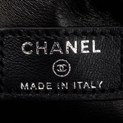 Chanel Quilted Crinkled Leather Phone Holder Clutch