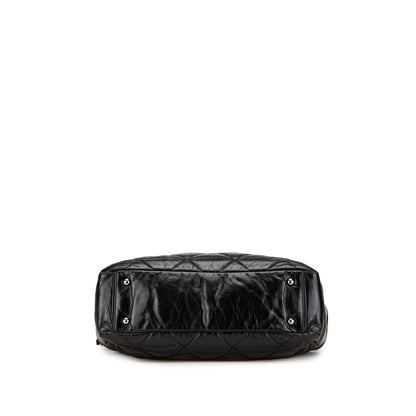Chanel Quilted Glazed Calfskin and Tweed Portobello Frame Satchel