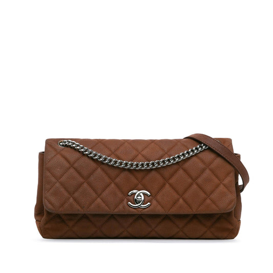 Chanel Quilted Iridescent Caviar Lady Pearly Flap (SHG-rfis16)