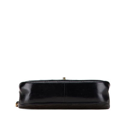 Chanel Quilted Lambskin Half Moon Double Flap